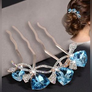 Imitation Blue Topaz Comb